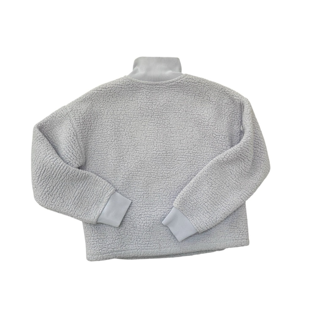 Banana Republic Lavender LuxeSpun Half Zip Sherpa Pullover medium - Picture 6 of 7